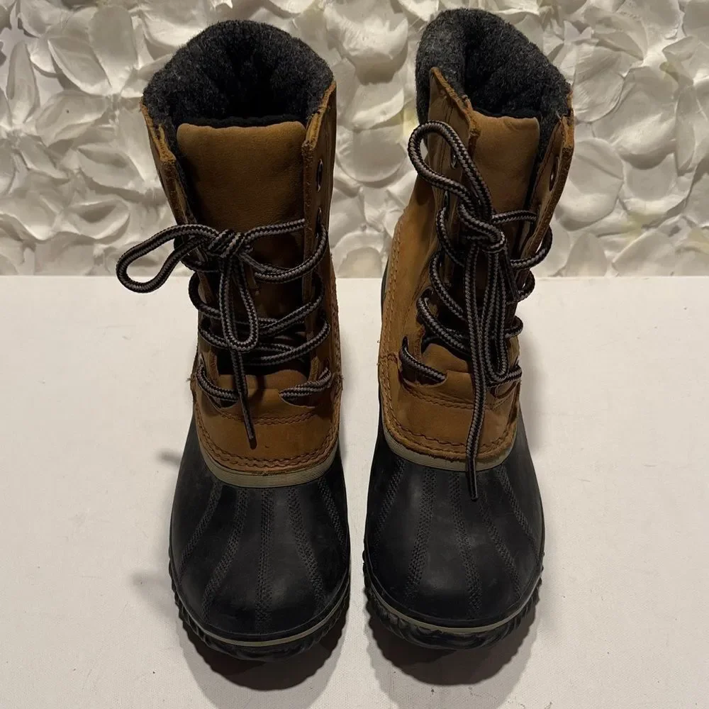 Sorel Tan and Black Waterproof Boots